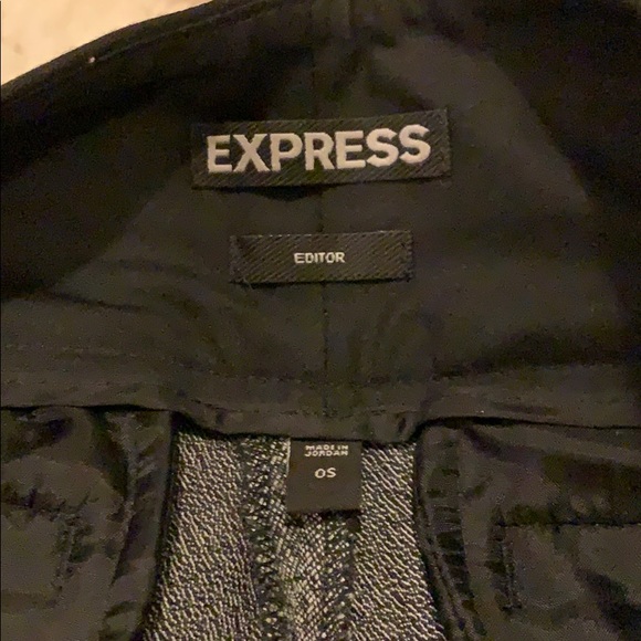 Express Editor Bootcut Flare Dress Pants Gray with Black Waistband Womens Size 0 - Picture 6 of 6